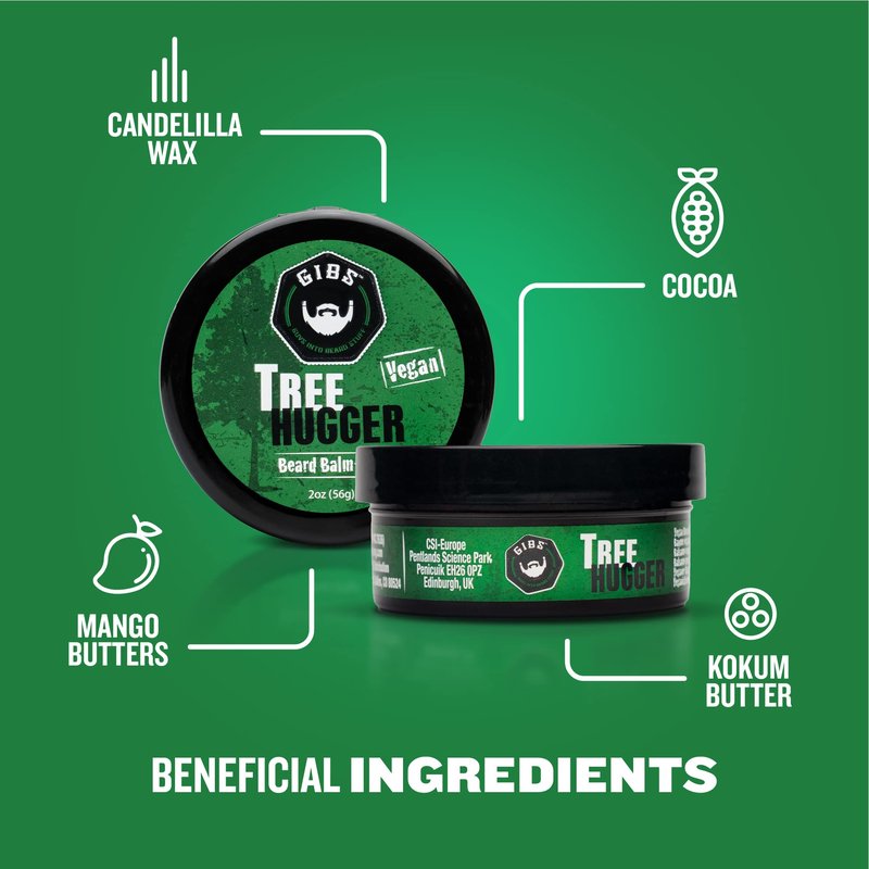 GIBS Grooming Tree Hugger Beard Balm Aid, 2 oz