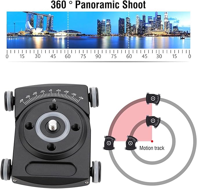 Holigie Camera Slider, Phone Slider, FY-01 Table Top Slider Car Roller Video Rail Track for DSLR Filming, Portable Aluminum Alloy Camera Slider for Tripod