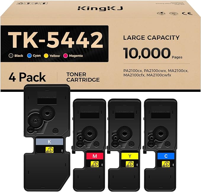 KingKJ TK-5442 TK5442 Toner Cartridge 4-Pack