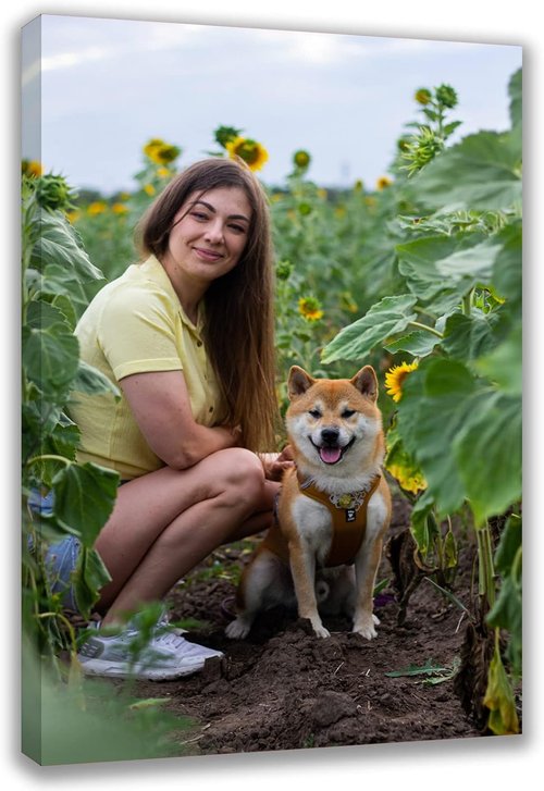 Custom Canvas Prints - Personalized Wall Art for Family & Pet Photos | Framed 12'' W x 16'' H