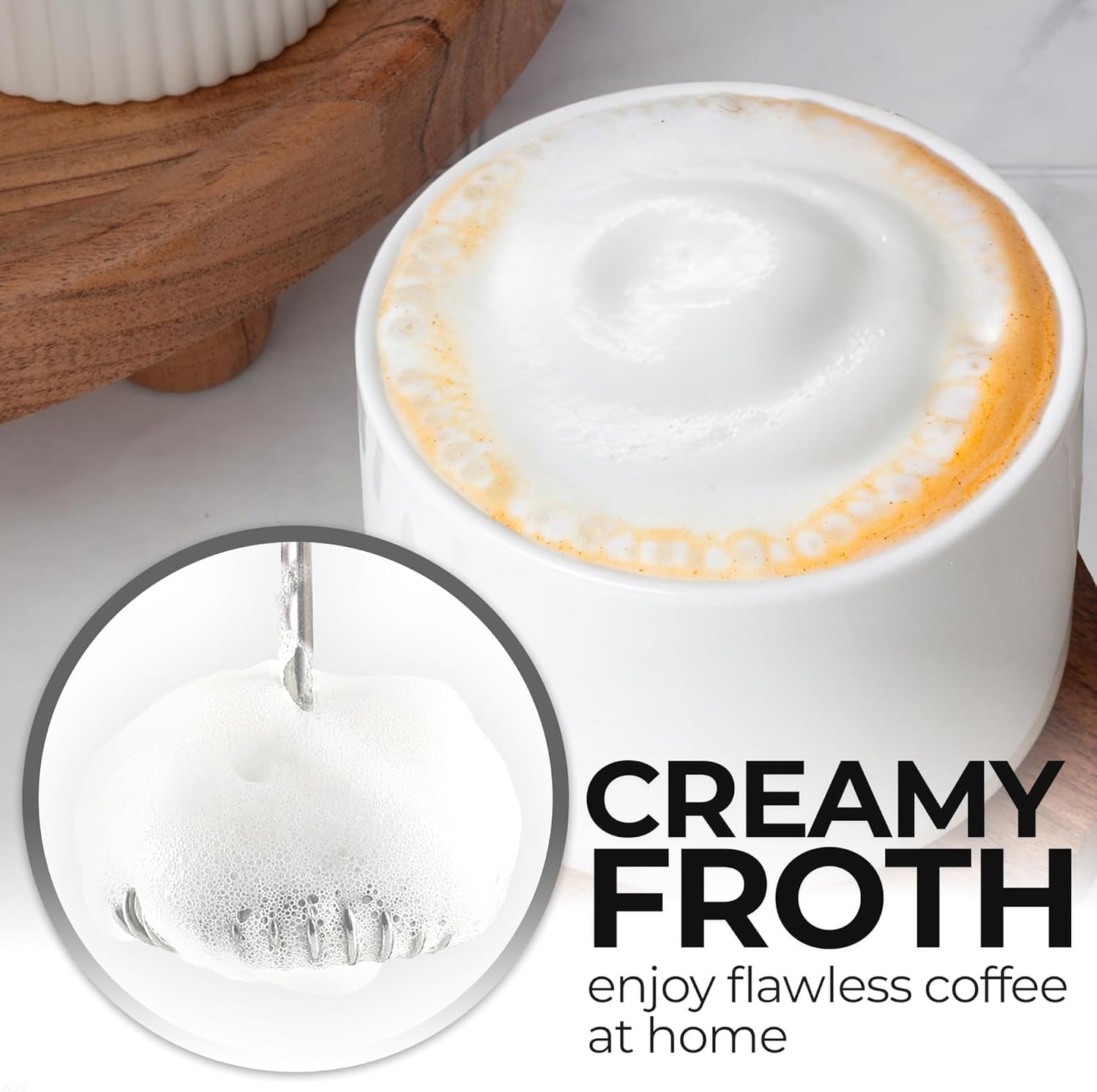 Zulay Kitchen Rechargeable Milk Frother - 3 Speeds & 3 Whisk Attachments - USB Charging for Lattes & Cappuccinos - Green Gold