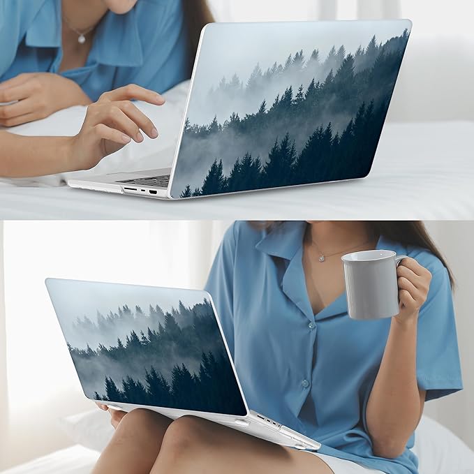 Mektron Case for 2026 M5 MacBook Pro 16 inch A3429 A3428 M4 A3403 A3186 M3 A2991 M2 A2780 M1 A2485 (2021-2025) Pro/Max with Liquid Retina XDR, Hard Shell Plastic Laptop Cover, Misty Forest C132