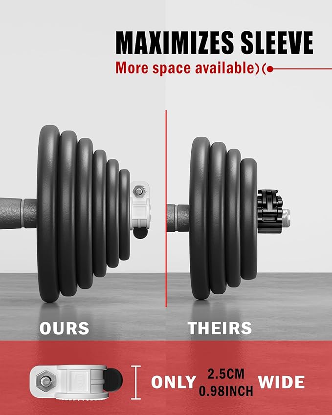 ZY-HUAN Mini Barbell Clips 1 inch I Multi-Size Adjustable Barbell Collar I 1 inch Barbell ClampsIQuick Release Weight Clips Pair of Locking for Dumbbell Bar