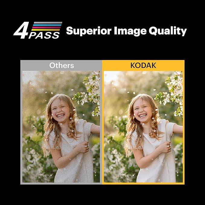 KODAK Dock Plus 4x6'' Photo Printer, 50 Sheets Gift Bundle, Docking & Bluetooth Smartphone Printer for iPhone & Android, Instant Color Prints, 4PASS Dye Sublimation