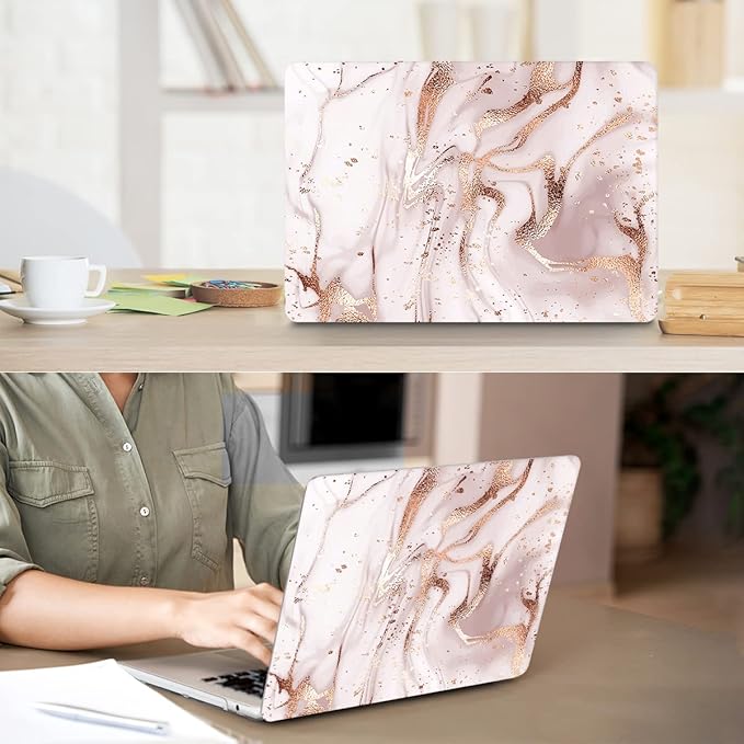 HOHAIYOO for MacBook Air 13 inch Case 2026 2025-2022 M5 A3449 M4 A3240 M3 A3113 M2 A2681, Plastic Hard Shell&Keyboard Cover&Screen Film&Webcam Cover for MacBook Air 13.6 inch Case, Abstract Marble