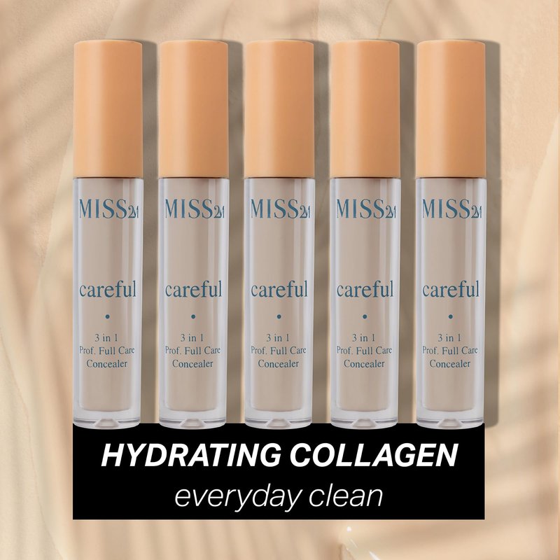 MISS2M Careful 3-in-1 Matte Concealer, Primer & Plumper with Full-Coverage Pigment for Face & Under Eye Concealer: 102 Neutral Fair, 0.2 Fl Oz
