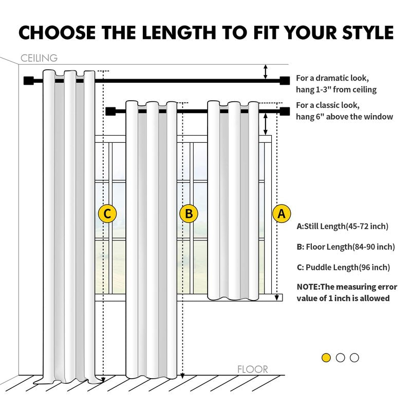 MIULEE Sky Blue Blackout Curtains for Bedroom Living Room 54 Inches Long 2 Panels, Thermal Insulated Room Darkening Drapes Solid Grommet Noise Reduction Light Blocking Window Treatments 40x54 Inch
