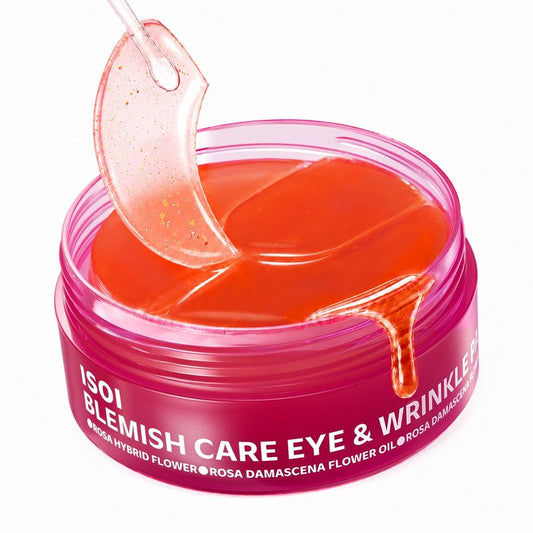 ISOI Blemish Care Under Eye Patch for Dark Circles, Puffiness and Wrinkles, Hydrating Gel Eye Masks with Hyaluronic Acid & Bulgarian Rose Oil, Korean Skin Care (90 pcs, 3.17 oz)