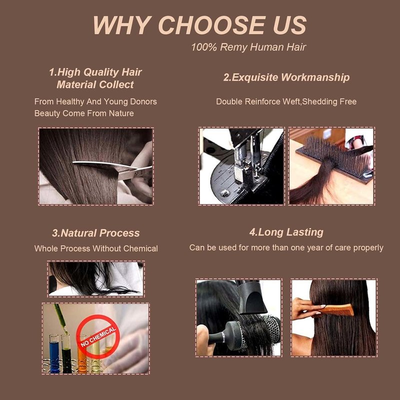 Tape In Hair Extensions - 16 Inch Human Hair Skin Weft | Thick & Straight, Chocolate Brown & Caramel Blonde #4/27/4, 50g, 12 Pieces Replacement Tape