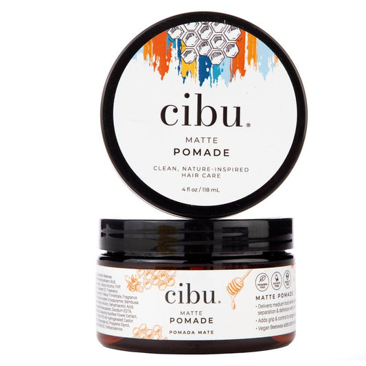 CIBU Matte Pomade - Nutrient Rich Hair Pomade for Men and Women - Long Lasting Hold Women and Mens Hair Products - Beeswax Firm Grip Control for Short Hairstyles - 4oz