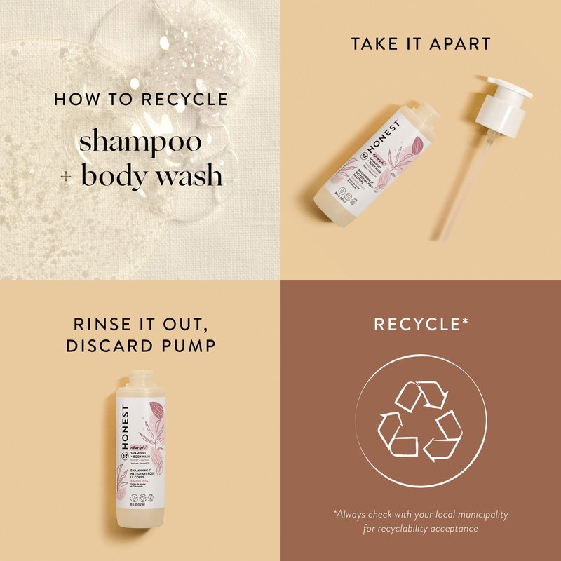 The Honest Company 2-in-1 Cleansing Shampoo Body Wash Gentle for Baby, Naturally Derived Tear-free, Hypoallergenic, Sweet Almond Nourish, 18 fl oz