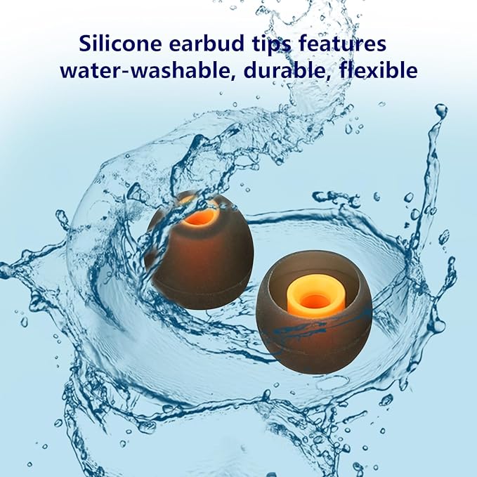 MMYQXI Earbud Replacement Tips Silicone Earbud Tips Earbud Covers Fit for in-Ear Headphones (Inner Hole 3.8mm -5.1mm) Earbud Rubber Tips Ear Tips,9 Pairs S/M/L
