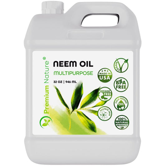 Organic Neem Oil for Skin and Hair Need Oil 100% Pure Cold Pressed for Essential Oil Mixing Neem Oils for Plants Neem Cake Massage Oil Neems Spray for Indoor Plants 32 oz