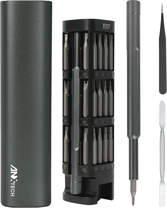 46 in 1 Precision Screwdriver Kit with Magnetic Bits & Metal Case, Compact Repair Tool Kit for Phone, Computer, Laptop, PC, Watch, Glasses, DIY, Drone, Game Console, Robot, Models & Electronics