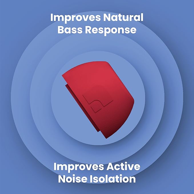 Foam Masters Ultra-Premium Memory Foam Ear Tips for AirPods Pro 1st & 2nd Gen | 3 Pairs | New Ver. | Secure Fit | Super Comfort | Better Noise Cancel | Replacement Buds (Small, Red)