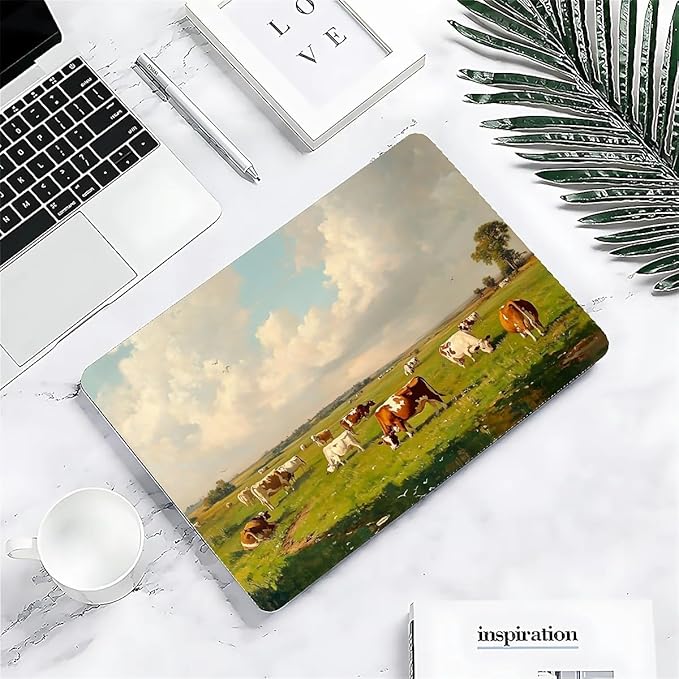 COTAIL Compatible with MacBook Air 13.3 13.6 Inch Case 2022 2021 2020 2019 Plastic Hard Shell Case Cover,13.3 Pro(A1706/A1708/A1989/A2159/A2289/A2338), Cows and Sheep