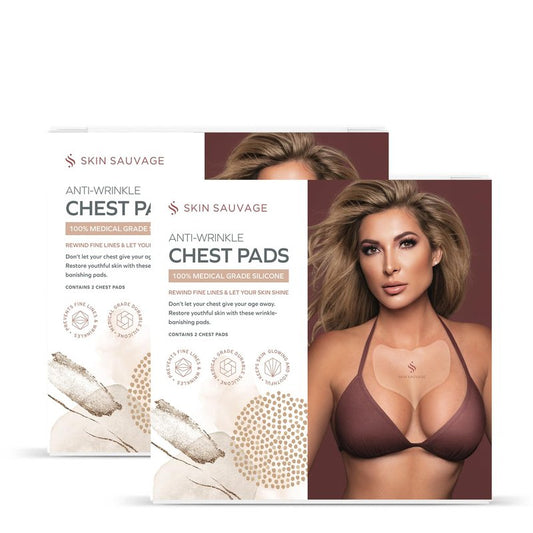 Chest and Neck Wrinkle Pads - Anti-Aging Skin Tightening Firming & Moisturizing Fine Lines Prevention - Skin-Safe Silicone Skincare Pads - Reusable Overnight Smoother for Neck & Cleavage Decolletage -