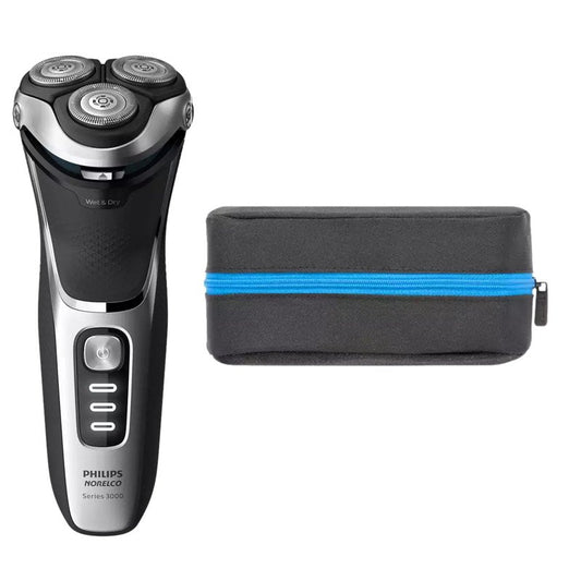PHILIPS Electric Shavers for Men, Series 3000, Mens Shavers Electric Cordless Rechargeable, Wet & Dry Shaver with Pop-up Trimmer, and Storage Case