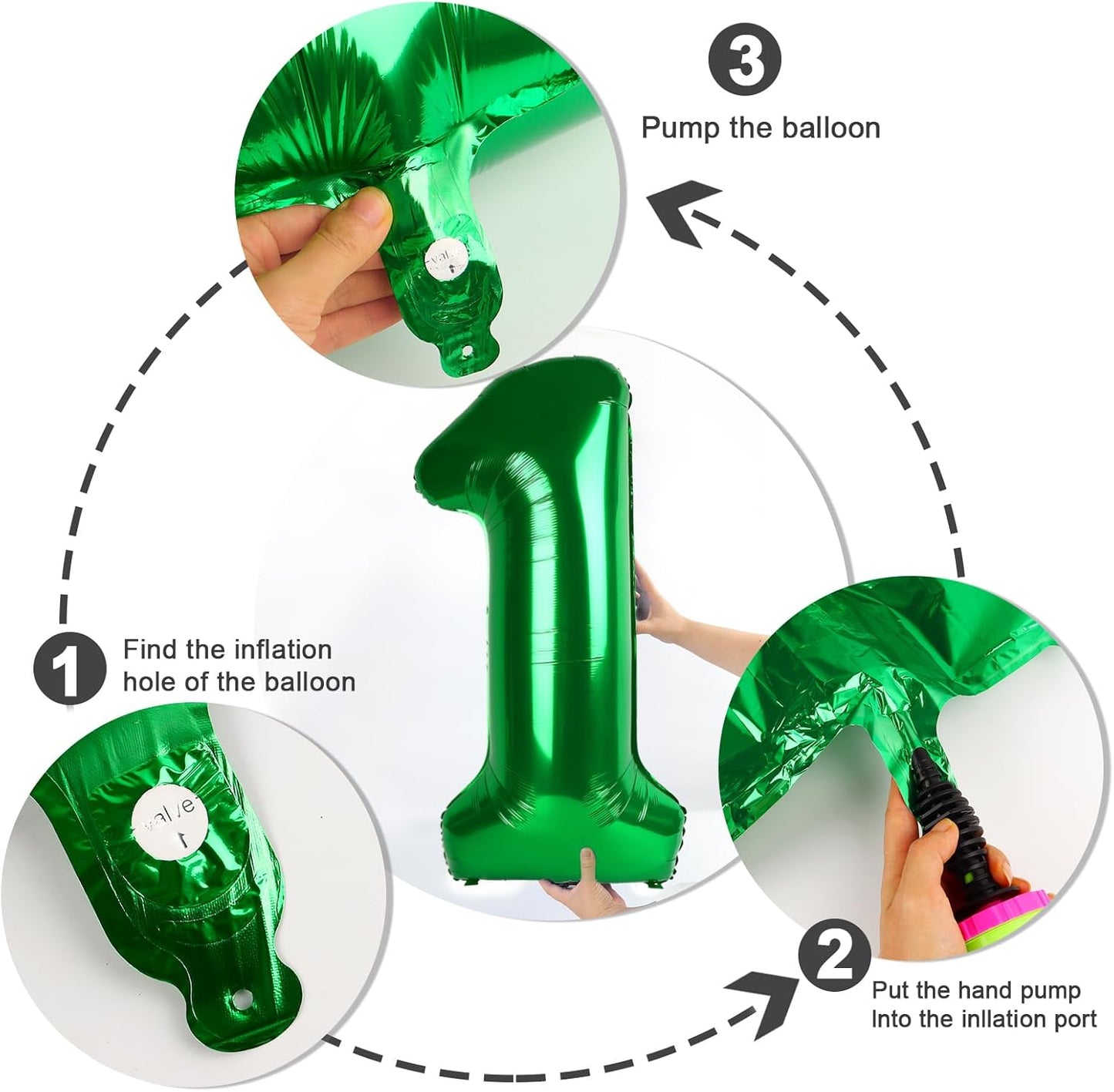 Number 18 Balloons - 40 Inch Dark Green Birthday Decorations for Celebrations & Graduations