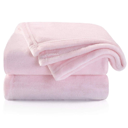 TILLYOU Toddler Flannel Blanket - Cozy Pink Baby Blanket for Crib & Stroller | 40x50 Inches