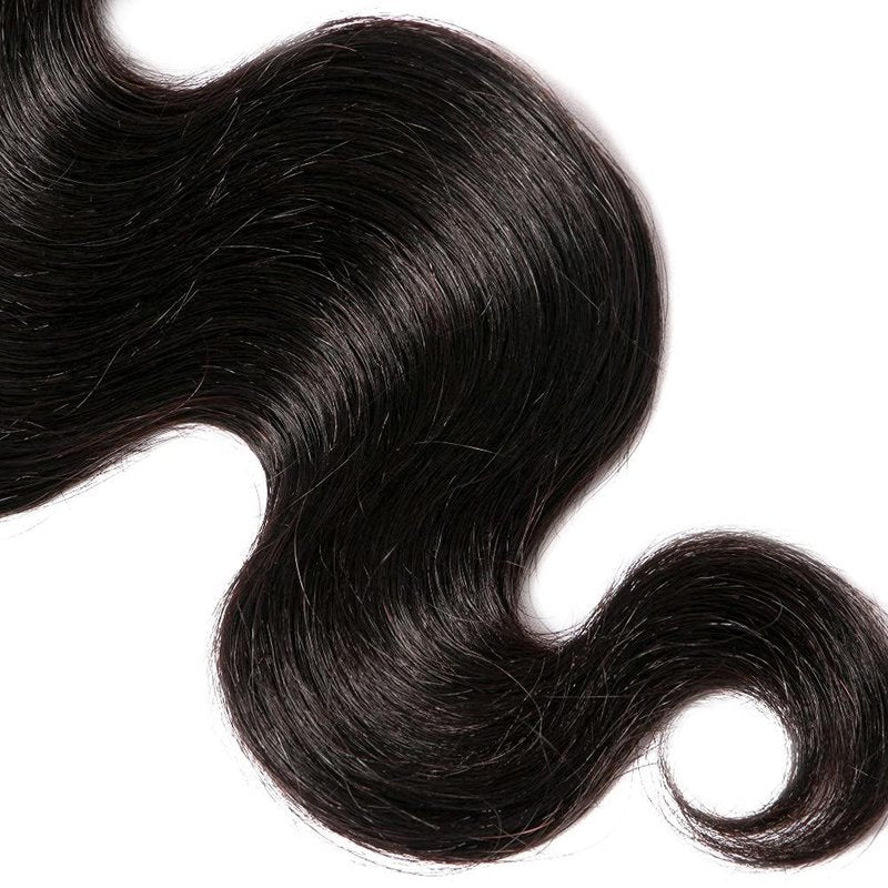 Body Wave Human Hair Bundles 24 Inch Body Single Bundle #1B Natural Black Human Hair Unprocessed Native Virgin Hair 100g Total Double Weft Crochet Human Hair Extensions for Women