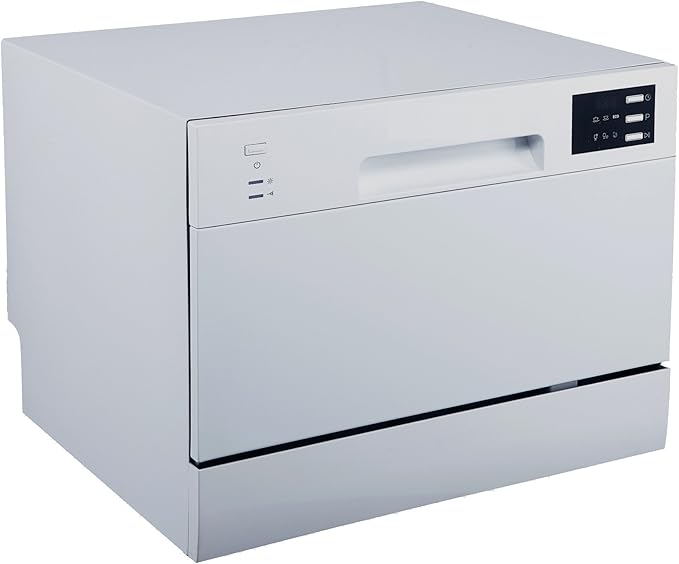SPT SD-2225DS Countertop Dishwasher with Delay Start & LED, Silver, Silver