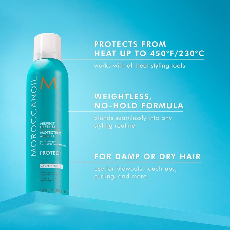 Moroccanoil Perfect Defense | Heat Protectant Spray for Hair Styling - 6.3 oz