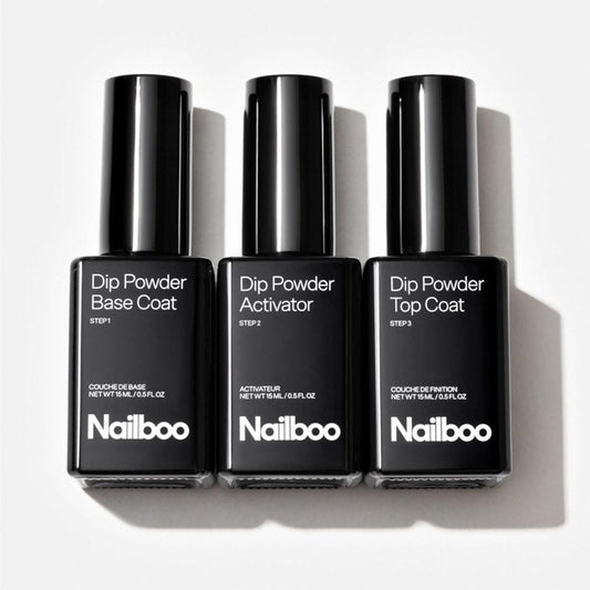 Nailboo Dip Powder Liquid Set - Premium DIY Manicure Kit with Top Coat, Base Coat & Activator | 0.5 Fl Oz (3 Pack)