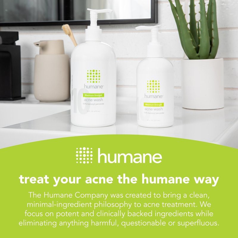 humane Oil-Free Daily Lightweight Face Moisturizer for Acne-Prone Skin - 4 Fl Oz - Gentle for All Skin Types - With Soothing Antioxidants Like Aloe Vera, Hyaluronic Acid, Cucumber and Grapeseed