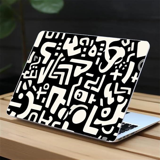COTAIL Compatible with MacBook Air 13.3 13.6 Inch Case 2022 2021 2020 2019 Plastic Hard Shell Case Cover,13.3 Air (A1932/A2179/A2337), Black and White Letters