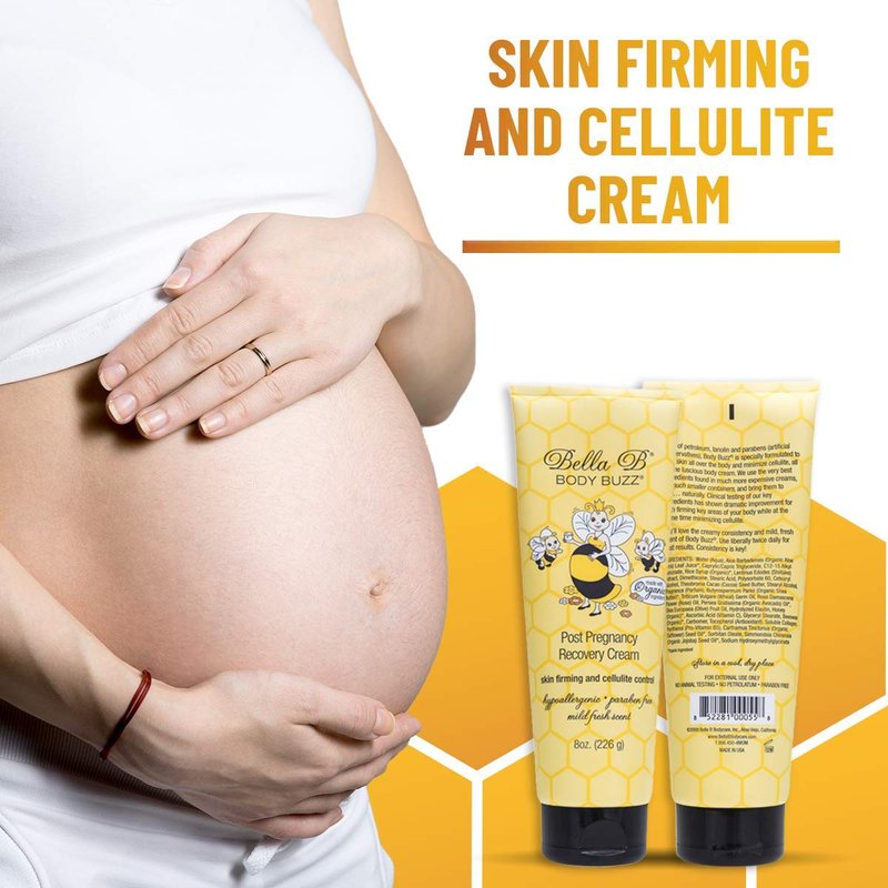 Bella B Bundle: Silk & Honey Body Cream 8oz and Body Buzz Post Pregnancy Recovery Cream 8oz and Tummy to Toes Leg & Foot Cream 6oz