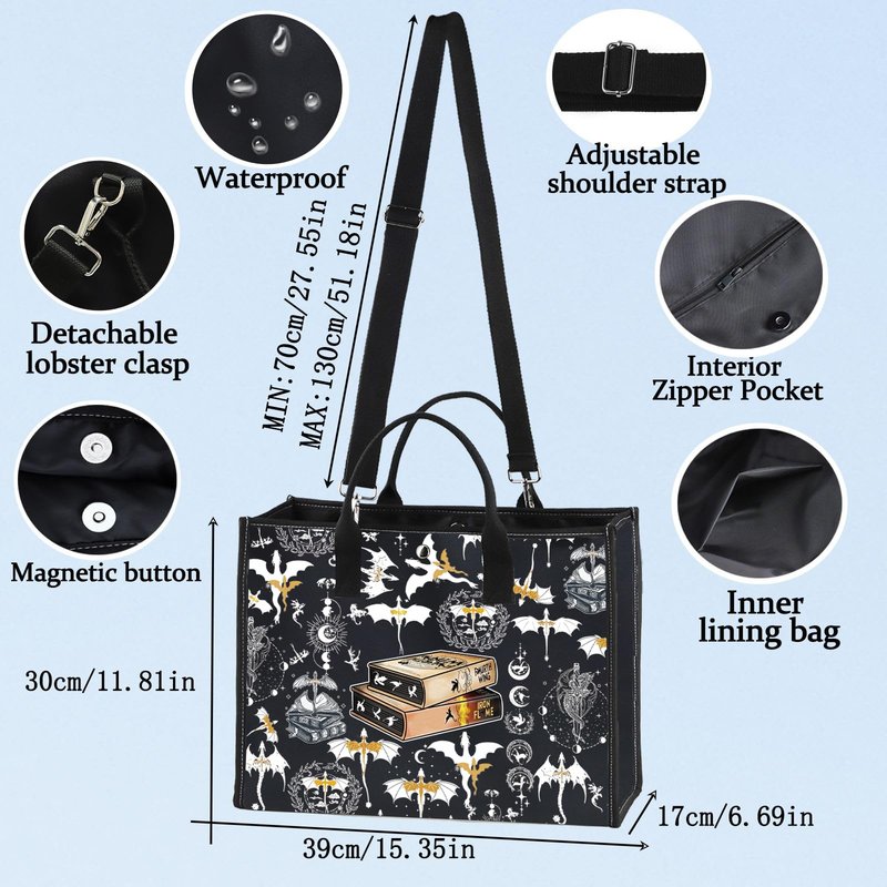 LEVLO Wing Dragon Cosmetic Bag Dragon Rider Inspired Gift Iron Flame Dragon Rider Zipper Pouch Bag Wing Bookish Merch (Wing Dragon LT)