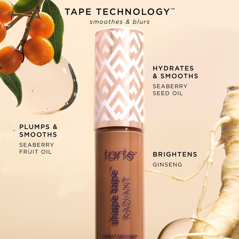 tarte shape tape radiant concealer – Medium-Coverage, Hydrating Finish Under Eye Concealer for Dark Circles, Redness & Discoloration, Vegan, Cruelty-Free, full size, 57S rich sand