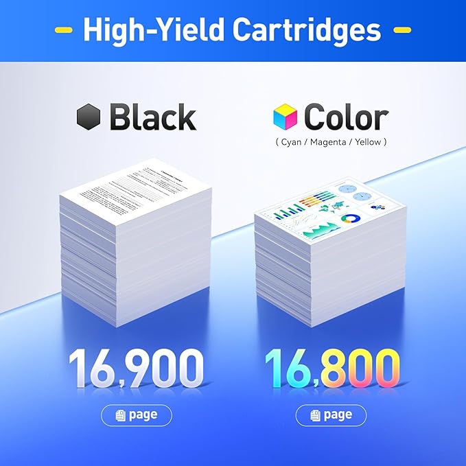 C600 C605 Toner Cartridges 4-Pack Compatible Replacement for Xerox VersaLink C600 C605 Color Multifunction Printer Copier Scanner 106R03919 106R03916 106R03917 106R03918 Black Cyan Yellow Magenta