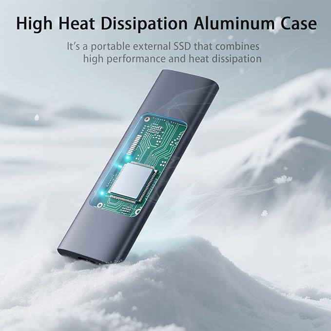 fanxiang 960GB External SSD - Portable SSD External Solid State Drive, 1000MB/s,USB 3.2 Gen2 Type-C, Aluminum Alloy, External Hard Drive for iPhone15/16,Android, Mac, Windows -PS1008