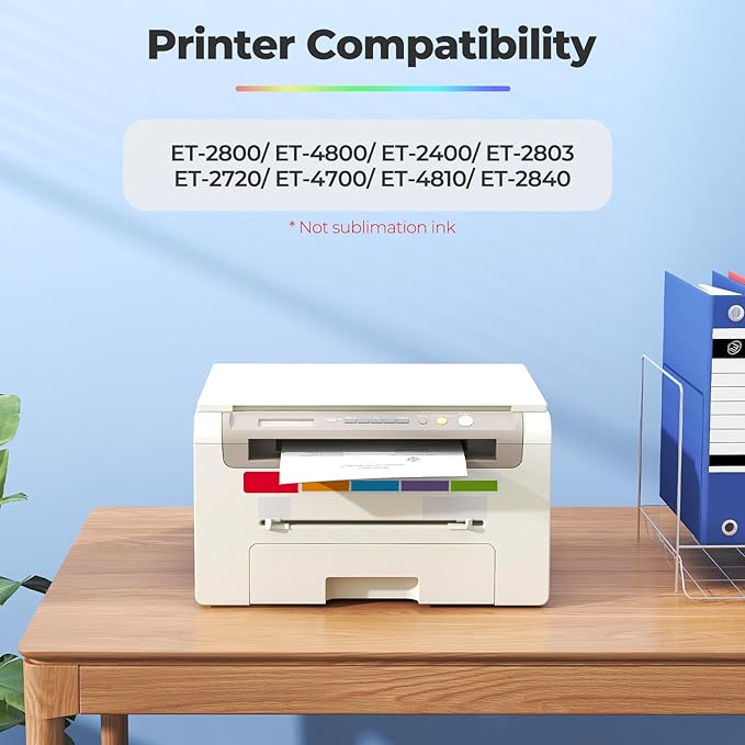 Compatible for EPT522 Ink Refill Bottles ET-2800 ET-4800 ET-2803 ET-2400 for EPT522 Ink Bottles for ET 2800 ET 4800 ET2800 ET 2803 ET 2400 ET4800 ET-2720 ET-4700 ET-4810 ET-2840 Printer (Not Subli)