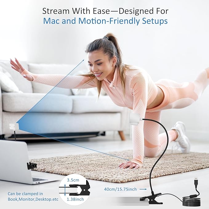 Majiphi Webcam for PC, 1080 Streaming Camera, Web Camera for Desktop/Laptop Computer Webcam with Microphone, Plug and Play USB Web Cam, for Live Streaming, Video Calls