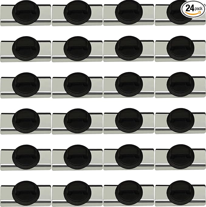 CNHABAGU Magnet Zip Tie Mount Magnetic Zip Ties Mount Holder Strong 1-Second Magnetic Snap Installation Heavy-Duty Waterproof Cable Tie Mounts for Car Boat Workshop Industrial Organizing (24 Piece)