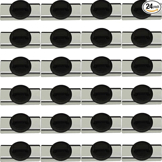 CNHABAGU Magnet Zip Tie Mount Magnetic Zip Ties Mount Holder Strong 1-Second Magnetic Snap Installation Heavy-Duty Waterproof Cable Tie Mounts for Car Boat Workshop Industrial Organizing (24 Piece)