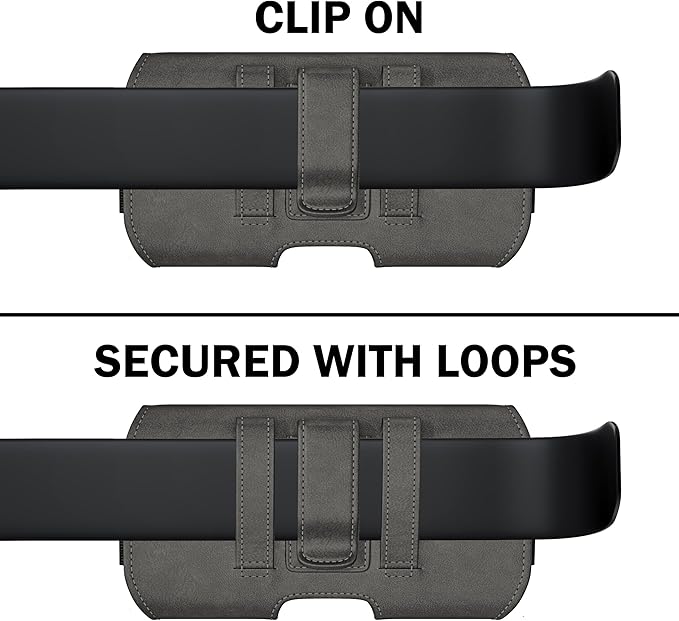 DeBin Case for Samsung Galaxy S26+ Plus 5G S25+ S24+ S23+ S22+ S21+ S20+, S10+ S8+ S9+, Cell Phone Belt Holster Clip Carrying Pouch Holder Cover, Pewter