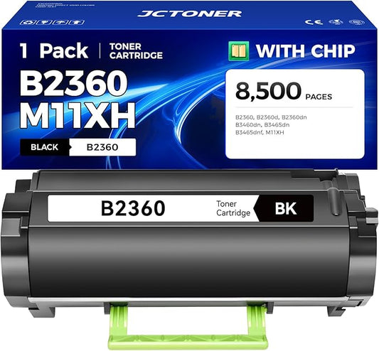 B2360 M11XH Toner Cartridge Black (High Yield with chip 1-Pack) Replacement for B2360 M11XH Toner