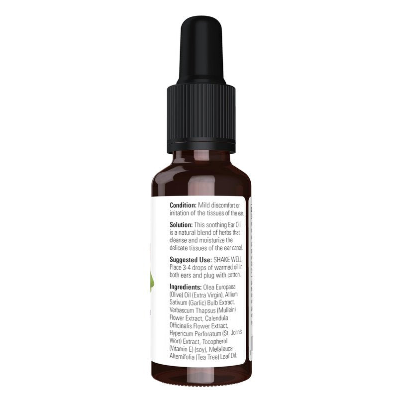 NOW Foods Solutions, Ear Oil, Soothing Herbal Blend, Great on Mild Discomfort or Irritation, 1-Ounce