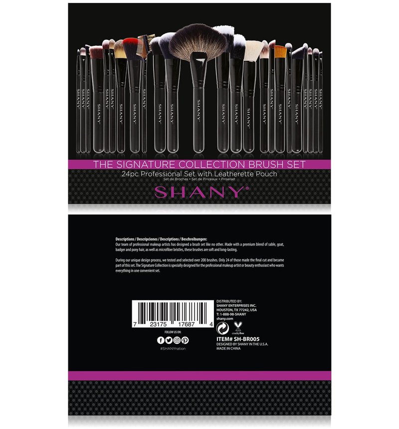 SHANY Makeup Brushes The Masterpiece Pro Signature Makeup Brush Set - Foundation Powder Concealers Eye Shadow brushes, Synthetic Bristle with Wooden handles, Premium Gift Packaging - 24pcs