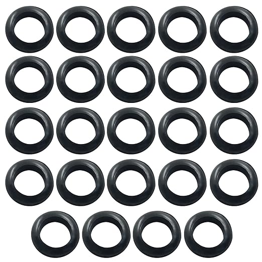 Kyuionty 24 Pcs Rubber Grommets, 3/4" Inside Diameter 7/8" Drill Hole Rubber Wire Grommets for Wire, Firewall, Cables, Plugs