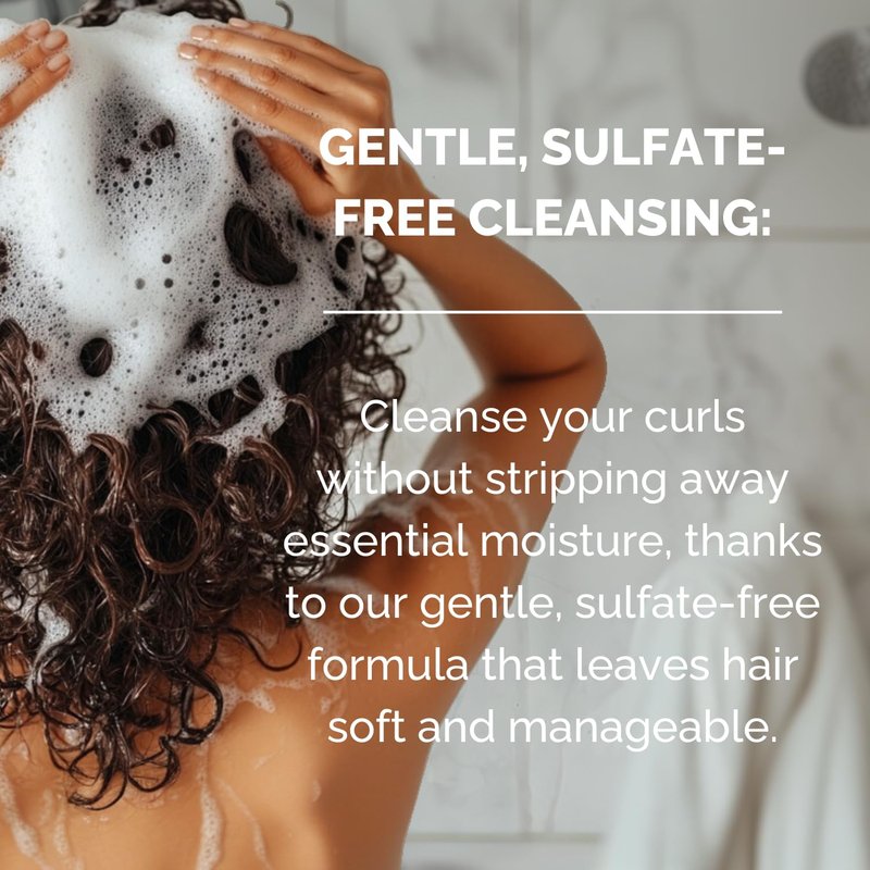Just Nutritive Shampoo for Curly Hair Sulfate-Free, Hydrating, Frizz Control, Curl Enhancing, Natural Moisturizing Shampoo for Curly, Wavy, and Textured Hair with Aloe Vera & Coconut Oil - 16 Fl Oz.