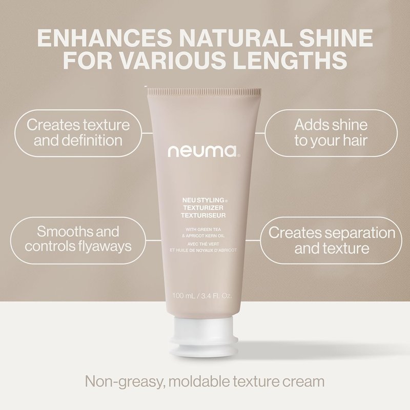 Neuma Neu Styling Hair Texturizer Crème - 3.4 Fl. Oz. Texturizing Cream with Persimmon Scent for Effortless Style