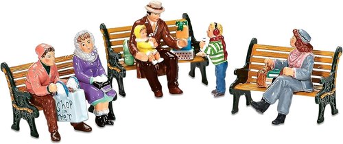 Department 56 Original Snow Village Figurine Set - People Sitting | Multicolor, Various Sizes