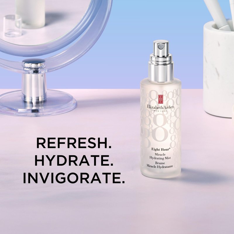 Elizabeth Arden Eight Hour Miracle Hydrating Face Mist, Dewy Facial Spray Moisturizer, Dry Skin Care with Antioxidants & Glycerin, 3.4 fl oz