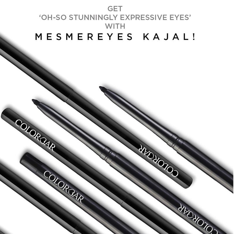 Colorbar Mesmer Eyeliner - Waterproof Black Eyeliner Pencil - Vibrant Make Up with Even Color Pay-Off - Soft and Creamy Texture - 0.01 oz