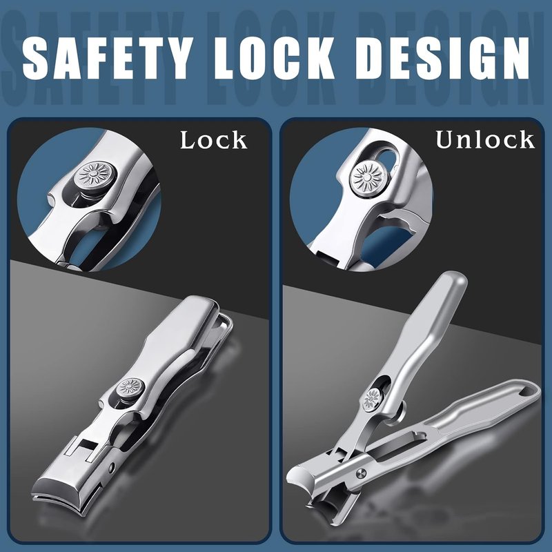 German Nail Clippers - Heavy Duty Toe & Fingernail Clippers for Thick Nails | Ultra Sharp Stainless Steel, Portable Design